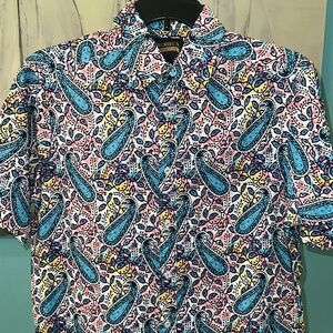 Daniel Cremieux Men's Paisley Print Shirt - Blue, Pink, Yellow